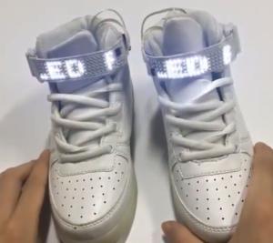 Wholesale Remote Control Led Screen Shoes , Rechargeable Womens High Top Light Up Shoes from china suppliers
