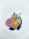 Diecast Metal Brooch Pin , Cinderella Anniversary Pin Colour Filling