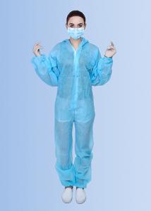 China Safety Chemical Protective Blue Disposable Coveralls Suit Waterproof on sale