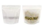 Food Grade Zipper Kraft Paper Pouch , Dry Food Stand Up Pouch With Window