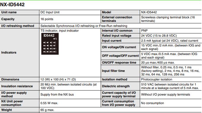 NX1P2 Specifications 31 