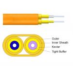 Flat Twin Indoor Optical Fiber Cable LSZH Multimode Duplex Fiber Optic Cable