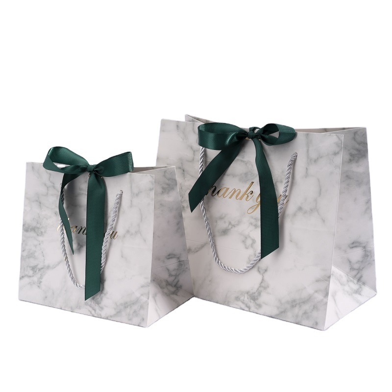 Custom Order Accepted CAIFENG Luxury Marble Paper Bag for Shoes Clothing Packing