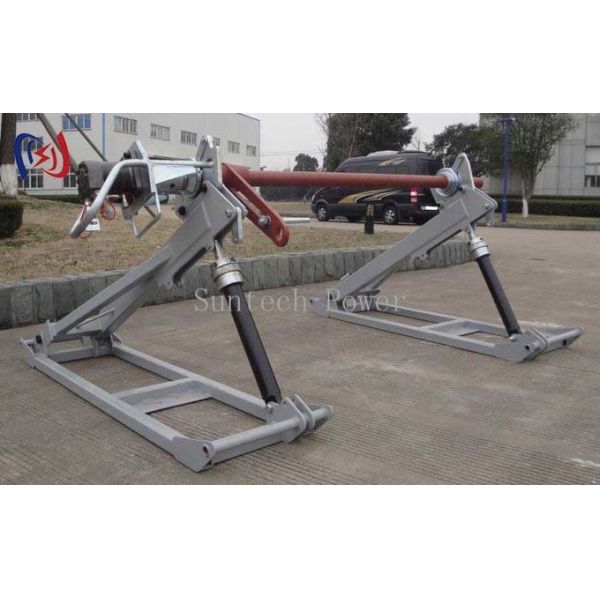 Heavy-Duty Hydraulic Conductor Reel Stands | 5-Ton Capacity, Adjustable Tension Control for High-Voltage Power Line Construction