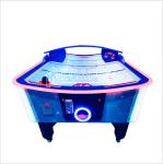 Indoor coin operated arcade game machine Blue curved hockey table ticket game