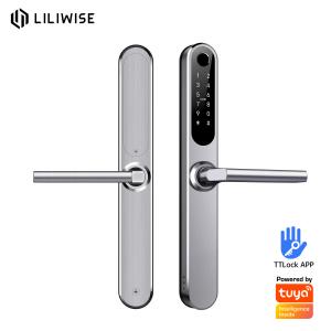 Wholesale European American Stand Mortise Fingerprint Door Lock With WiFi APP Slim from china suppliers