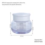 Glass Empty Cream Jar Thick Bottomed