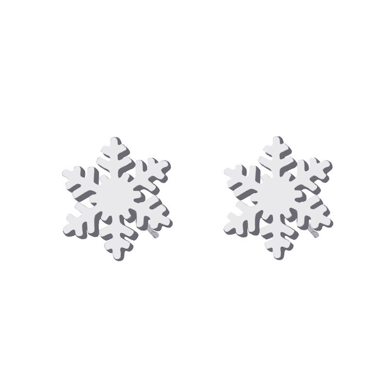 Stainless Steel Stud Earring For Women Man Snow Gold And Silver Color Lover's Engagement Jewelry Drop Shipping