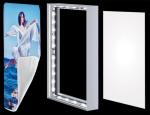 Outdoor Double Sided LED Frameless Fabric Light Box Trade Show Free Standing