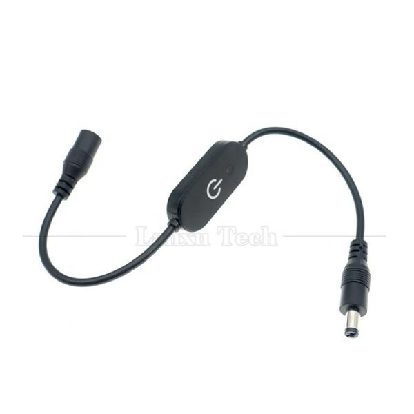 12V Male to Female 5.5x2.1 Barrel Jack DC Power Led Dimmer Switch Cable for Led