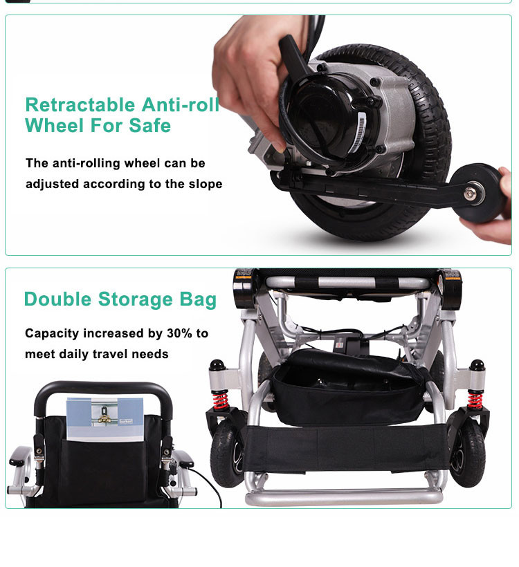 4.5km/Hr Medical Transport Wheelchair Aluminum Customized For Homecare