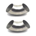 304 Stainless Steel 90 Degree Welding Bend Elbow 90 45 Degree 76mm OD Round Head