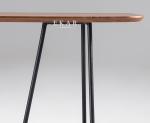 Modern Simple Metal Frame Rectangle Wood Dining Table