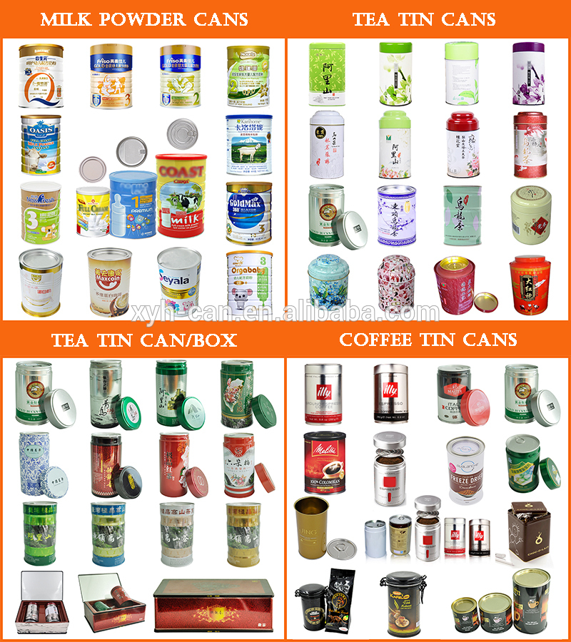 Food Safety Tea Tin Can Cute Cookie Tins Packaging 0.18-0.25 Mm Thickness