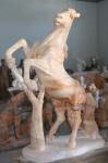 Nature Stone carving horse sculpture pink marble animal sculpture,stone carving