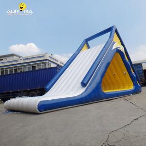 China Outdoor Party Inflatable Water Toys Floating Water Slide Climbing Wall Tower For Sea on sale
