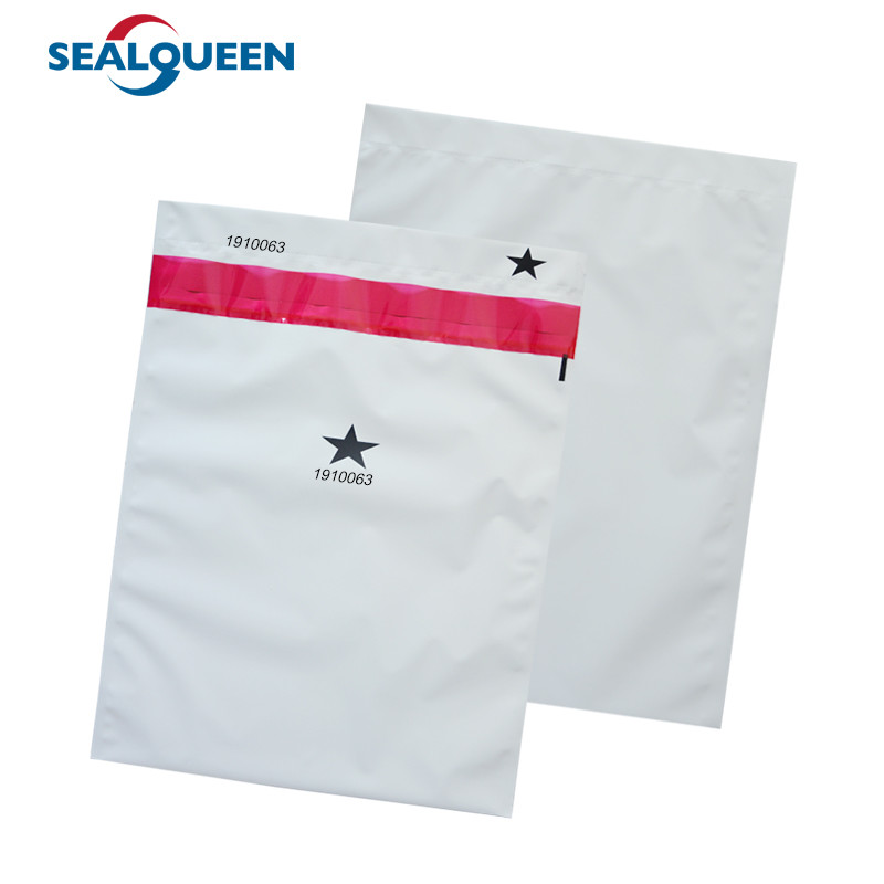 HDPE Plastic Tamper Proof Bank Bags , 180 Micron Self Seal Security Bag