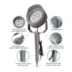 DMX512 Colorful Outdoor LED Tree Light 12W 24W 36W IP65 Rgb Spike Lights