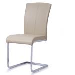 Modern Leather Dining Chairs Metal Legs With Stainless Steel Frame