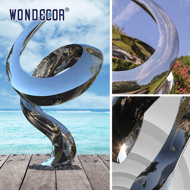 Stereoscopic Customizable Forged Metal Sculpture Spiral Upward