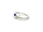 Sterling Sliver 925 Ancient Greek Meander Key Modern Fire Rainbow Blue Opal