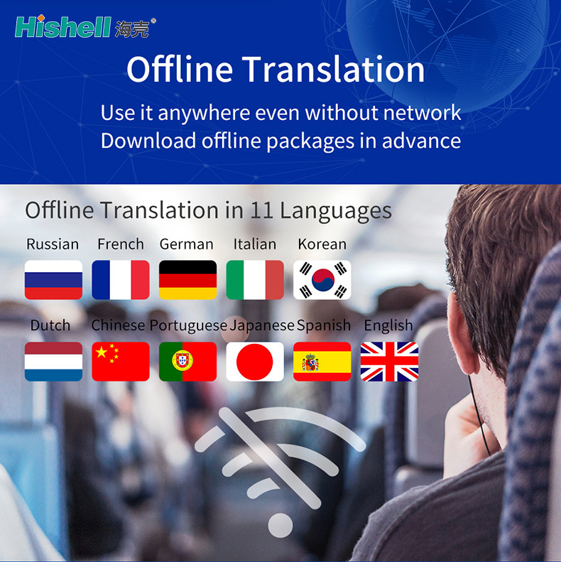 Wireless Real Time Voice Language Translators Device Lightweight With 3IPS Display