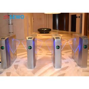 Wholesale Security Bi Directional Turnstile SUS304 Flap Barrier Turnstile Gate For Hotel / Factory from china suppliers
