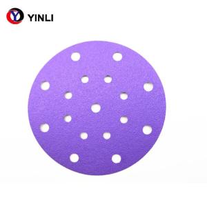 Wholesale 8 Holes Round Purple 125mm Sanding Discs 240 Grit For Car Body And Putty from china suppliers
