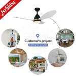 Noiseless 110V 240V Dimmable LED Ceiling Fan With 3 Colors Change Light