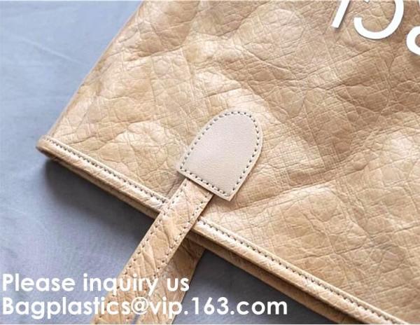 Fashion Waterproof Wear Resistant Eco Friendly Breathable Reusable Tyvek Zipper Cosmetic Bag For Women, Bagease, Bagplas