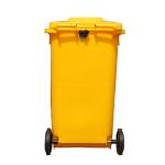 yellow medical dustbin 120 liter waste bin garbage bin