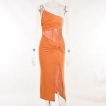 OEM maufactory Holiday style shoulder hollow polyester sleeveless women's sexy