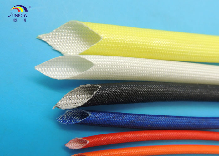 -40℃ ~ 155℃ F Class Oil Resistant Braided Acrylic Fiberglass Sleeving For Carton Brush