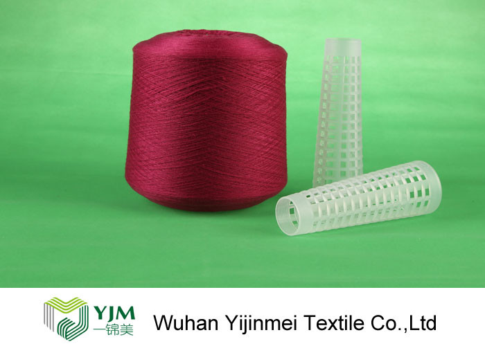 Full Color Dyed Polyester Yarn Ring Spun Yarn , High Tenacity Polyester Yarn