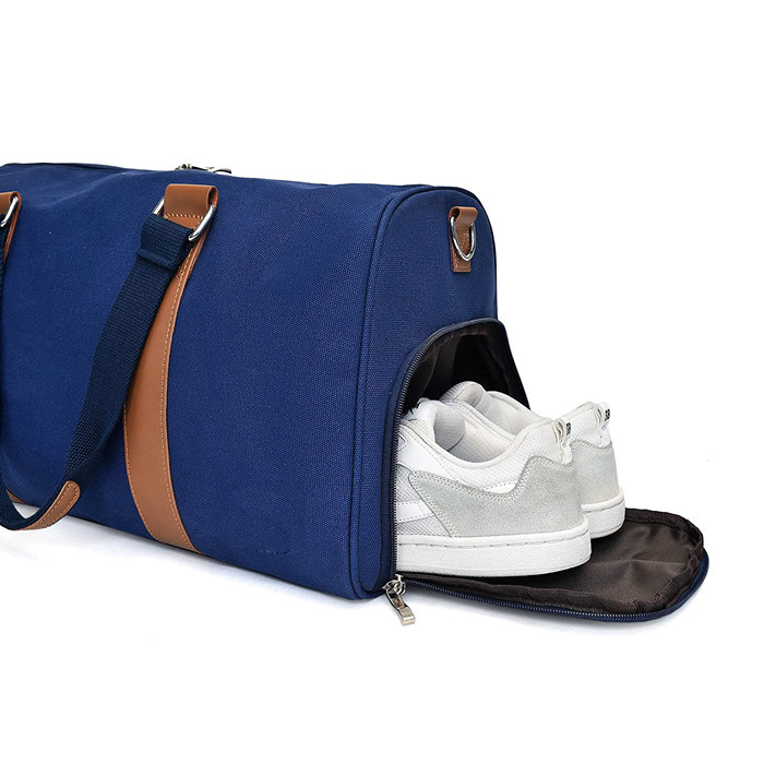 12OZ Mens Womens Canvas Overnight Bag , Large Custom Travel Bag