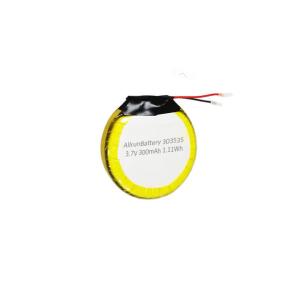 Wholesale Safe 3.7V 300mAh LiPo Battery Round Lithium Polymer Battery Rechargeable 303535 from china suppliers