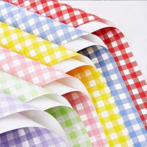 Wholesale Summer checkered flower wrapping paper, bouquet wrapping materials, flower shop waterproof checkered, Ouya paper flower art materials from china suppliers