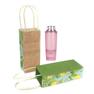 Wholesale 100g 130g Kraft Paper Gift Wine Bottle Paper Bags With Handle from china suppliers