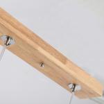 Dinner room wooden pendant lamp E27 bulb Top grade Thailand Oak wood lighting