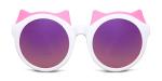 Kids Girl PEI Sunglasses TAC Polarized Len Ultra Lightweight Black White Pink