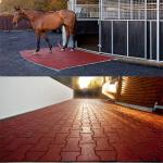 Anti-Slip Dog Bone Interlocking Rubber Paver For Horse Stable Horse Barn