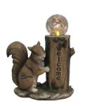 Classical Squirrel Welcome Garden Solar Light , Animal Solar Lights Outdoor With