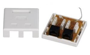 Wholesale Cat6 dual double 2 port Jack unshielded white Surface Mount Box from china suppliers