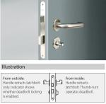 Commercial Mortice Bathroom Lock Privacy Fucntion EN1634 EN12209 and CE Marking