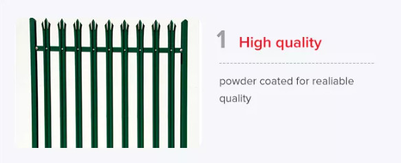 Triple Point Garden Galvanized Palisade Fencing W Pale 65mm