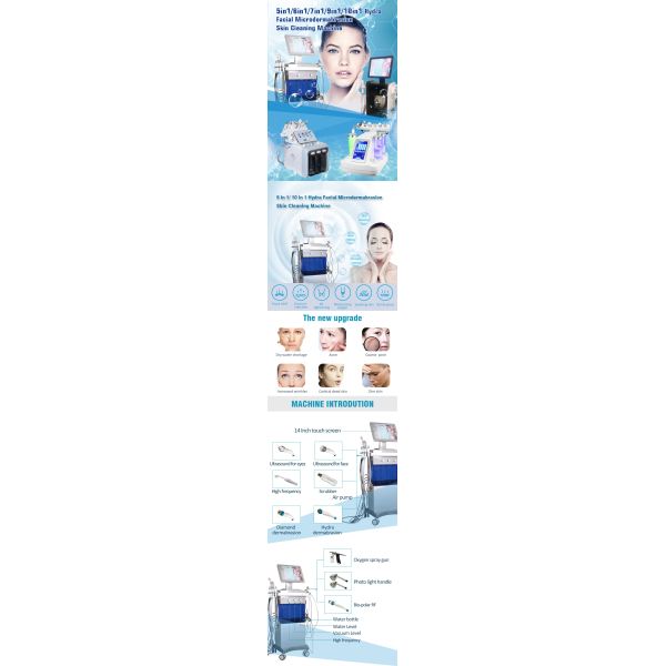 10 In 1 Neck Cleaning Hydrafacial Microdermabrasion Machine Bubble Facial