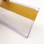 Self Adhesive Clear Plastic Shelf Label Holder For Price Tag Eco Friendly