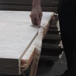 Hotel Panel Natural Okoume Crotch Special Splicing Wood Veneer 2745mm Lengthened