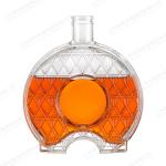 Glass Base Round Copper Coin Style Bottom Whiskey Vodka Bottle 100ml 250ml 500ml