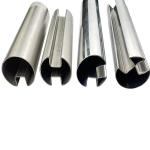Single Slot 201 304 316 Stainless Steel Welded Tube Double Groove Round Square